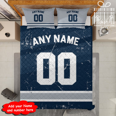 Custom Quilt Sets Dallas Jersey Personalized Football Premium Quilt Bedding for Men Women